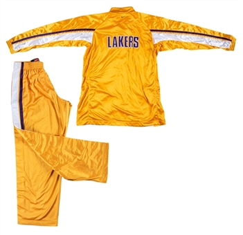 2000-03 Kobe Bryant Game Used Los Angeles Lakers Full Warm Up Suit (MEARS)
